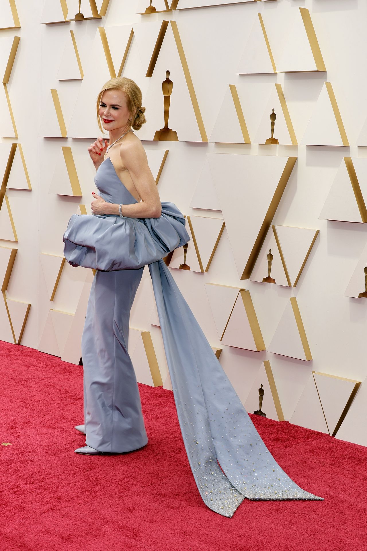 Gala Oscarów. Nicole Kidman w asymetrycznej sukience.