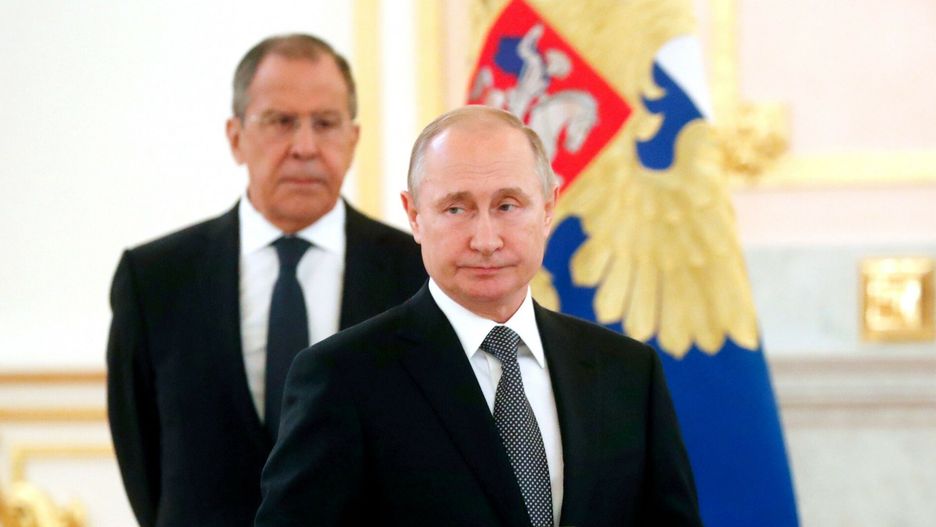 Siergiej Ławrow i Władimir Putin 