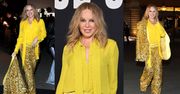 Żółciutka Kylie Minogue błyszczy na paryskim pokazie wiosennej kolekcji Valentino (ZDJĘCIA)