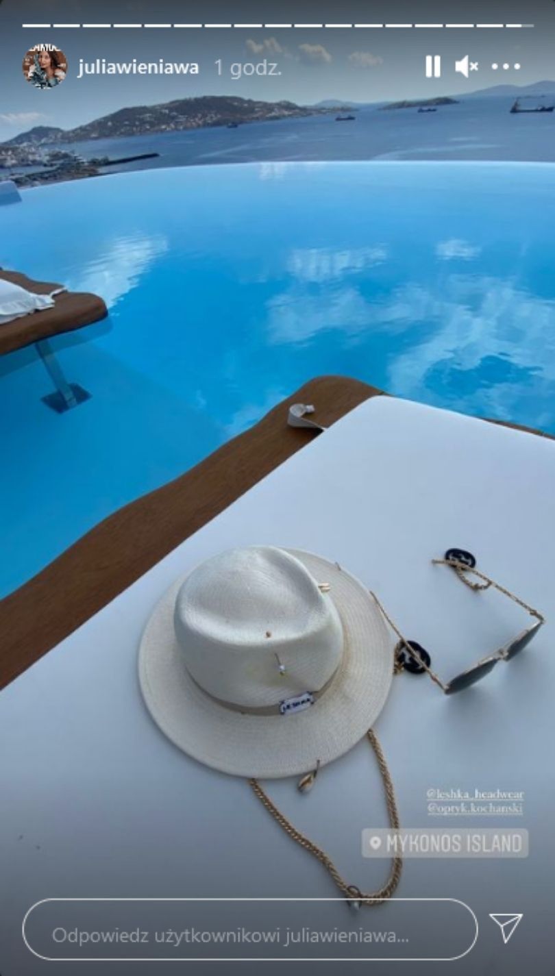 Julia Wieniawa relacjonuje pierwszy dzień wakacji na Mykonos