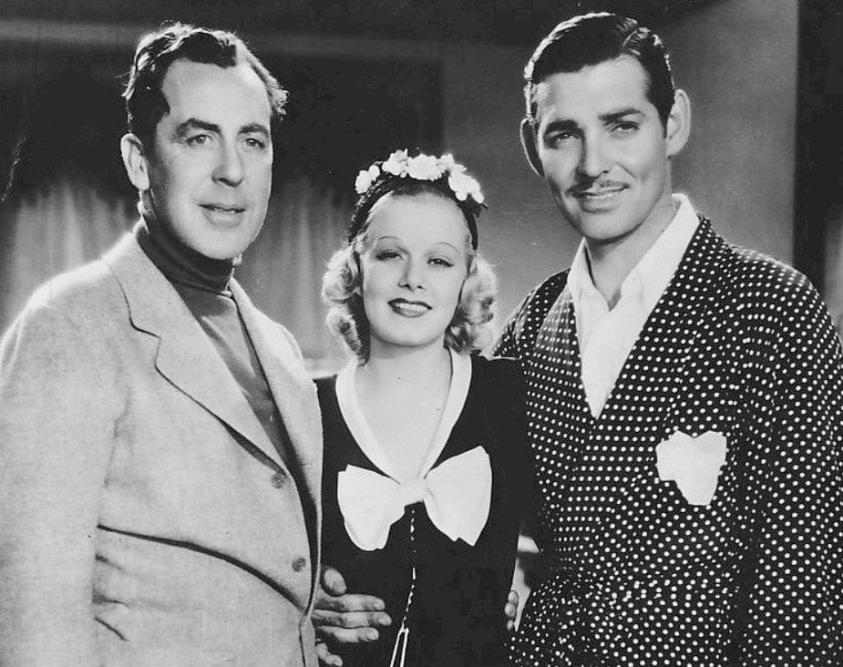 Jack Conway, Jean Harlow, Clark Gable w 1937 r.