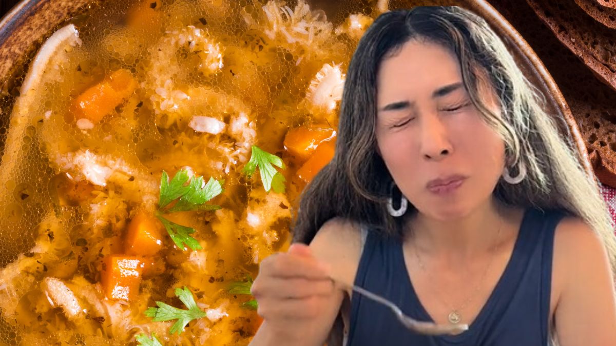 Flaki zaskoczyły Japonkę - Pyszności