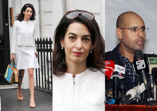 Amal Clooney broni... syna Kaddafiego oskarżonego o zbrodnie przeciwko ludzkości!