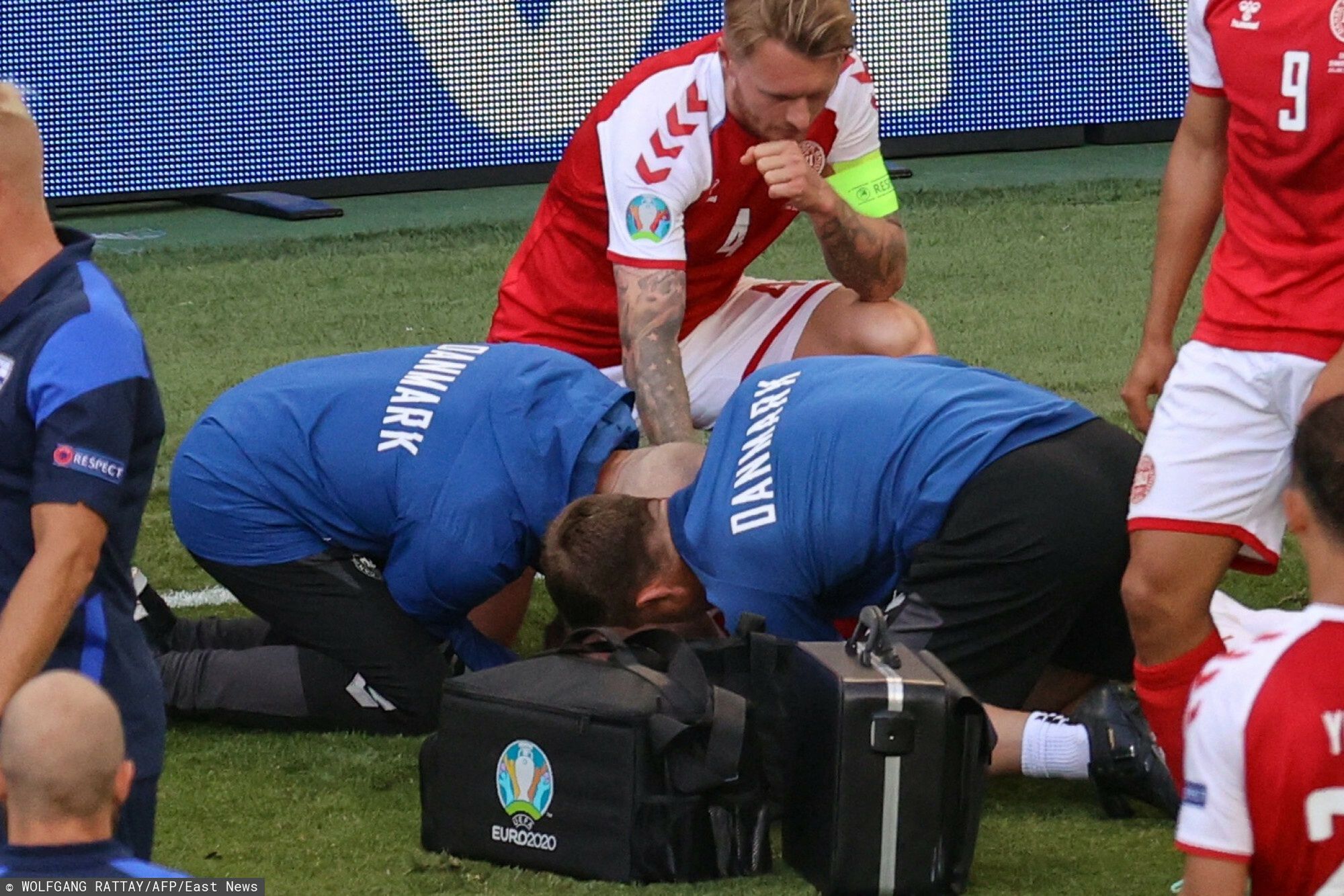 Christian Eriksen zemdlał na boisku