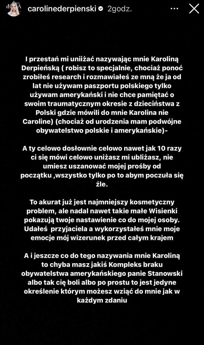  Derpienski odpowiada Stanowskiemu