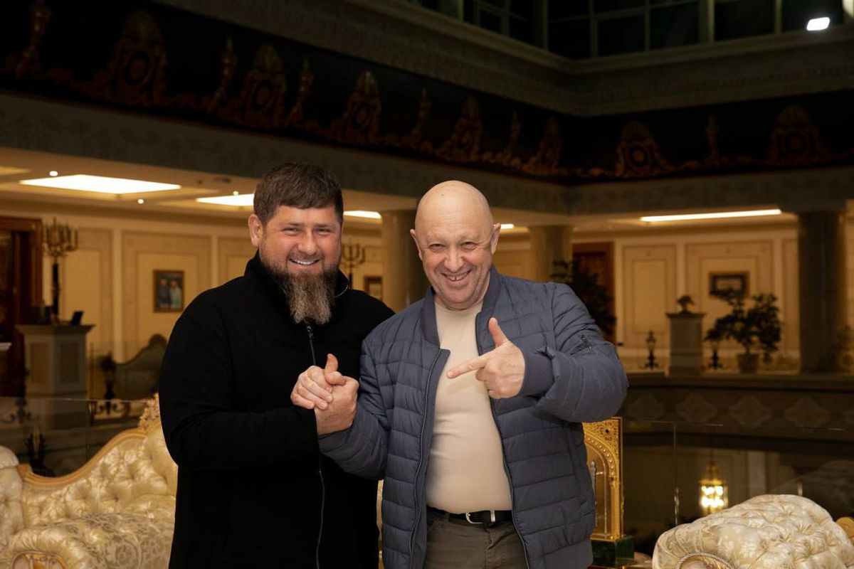 Ramzan Kadyrow spotkał się z Jewgienijem Prigożynem w stolicy Czeczenii