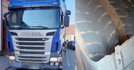 "Koła zdarte do siatki". Policjanci robili wielkie oczy