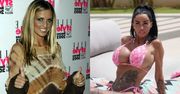 Odziana w mikroskopijne bikini Katie Price ogrzewa w słońcu swoją nową twarz