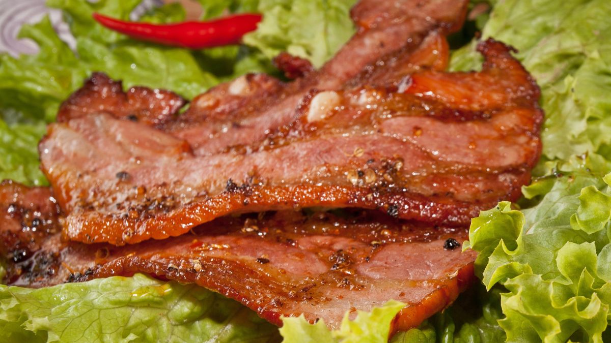Boczek z grilla w słodko-ostrej marynacie