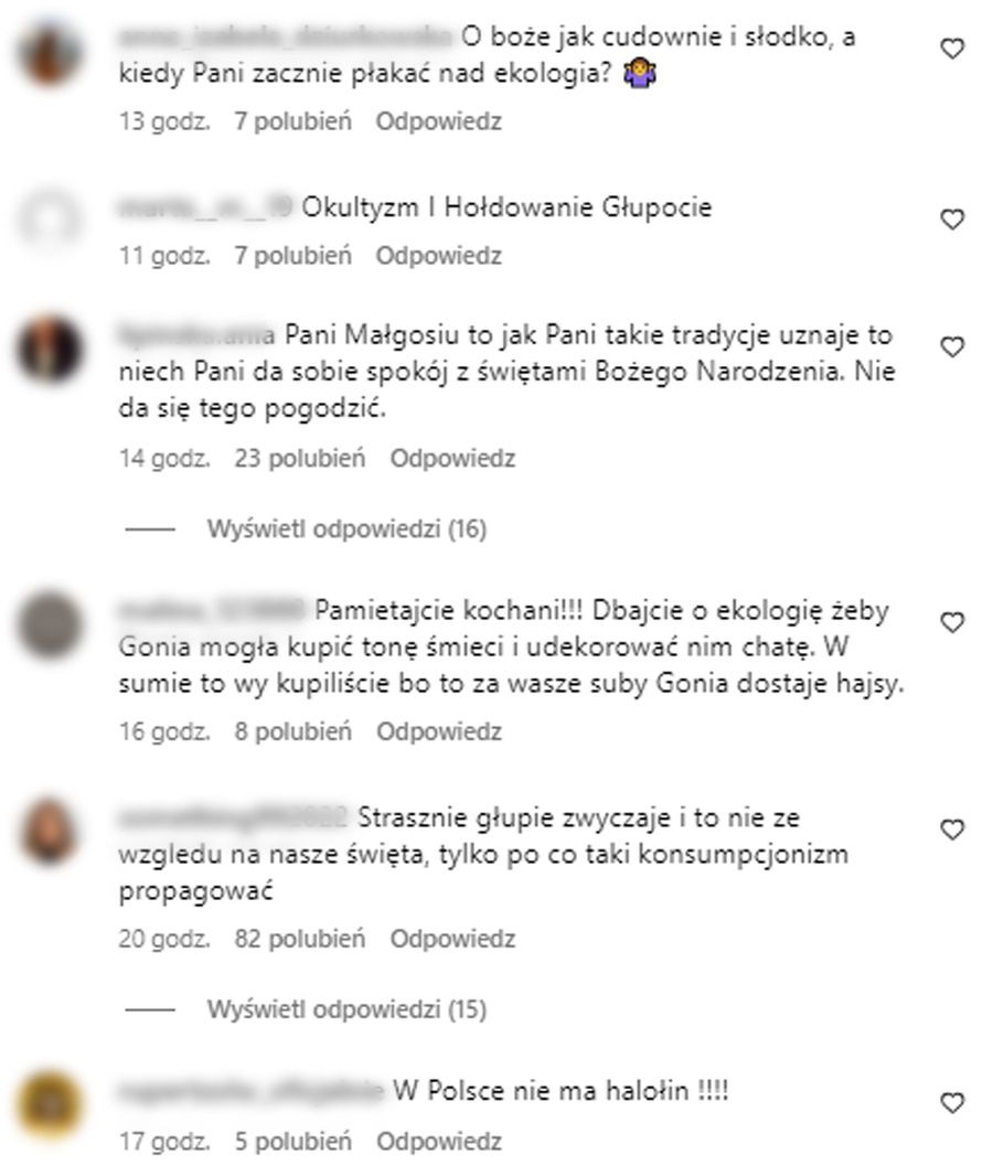 Małgorzata Rozenek tłumaczy się z dekorowania domu na Halloween