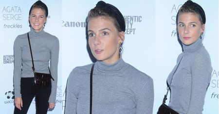 CORAZ SZCZUPLEJSZA Marta Wierzbicka w skromnej stylizacji na wernisażu (ZDJĘCIA)