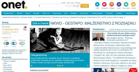 Onet nie wyprzedzi Google, ale namiesza w kategoriach tematycznych