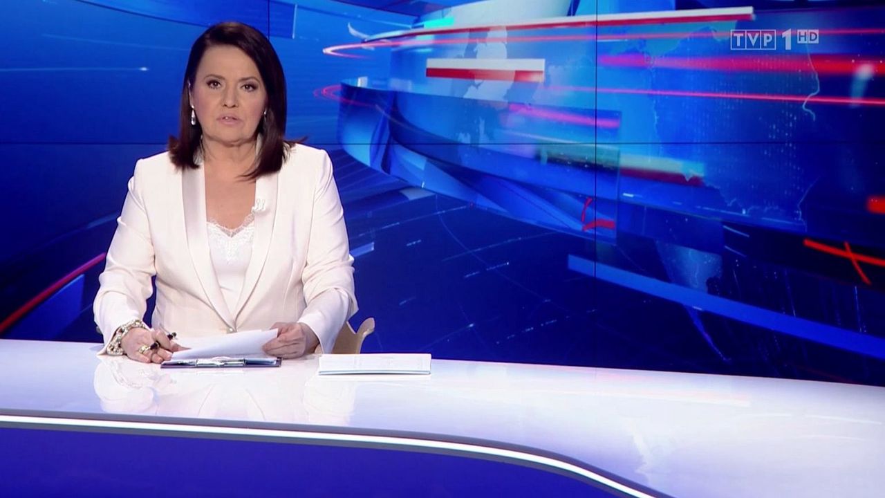 Danuta Holecka gospodyni "Wiadomości" TVP 