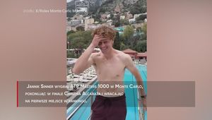 Wrócił na szczyt i... skoczył do wody. Szalona radość Sinnera [WIDEO]