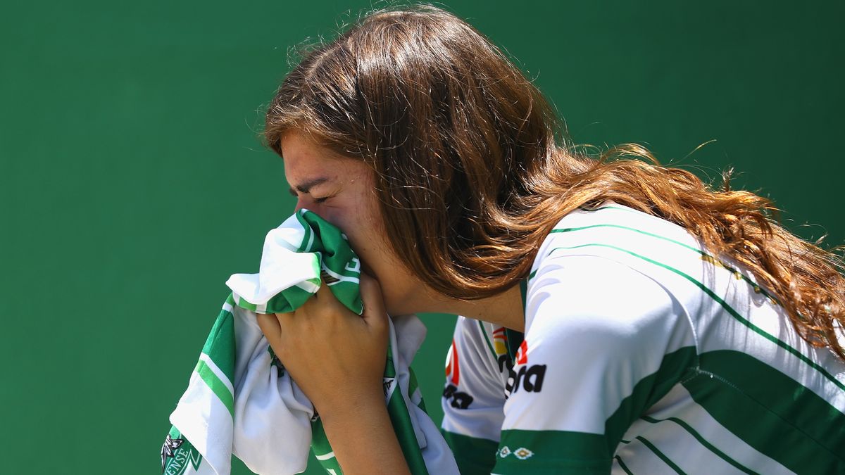 zrozpaczona fanka Chapecoense