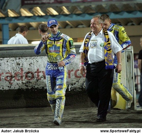 Władysław Komarnicki i Tomasz Gollob. Czy po niedzielnych zawodach obaj będą mieli powody do radości?