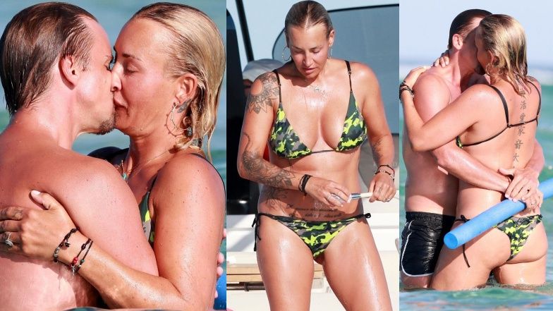 Dawno niewidziana Sarah Connor obściskuje się z partnerem na wakacjach na Majorce