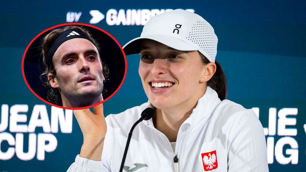 Getty Images /  Robert Prange/Franco Arland / Na dużym zdjęciu Iga Świątek, na małym Stefanos Tsitsipas