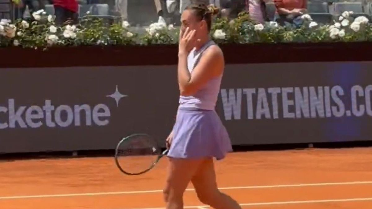 Twitter / WTA / Aryna Sabalenka po ostatniej akcji w meczu z Sofią Kenin