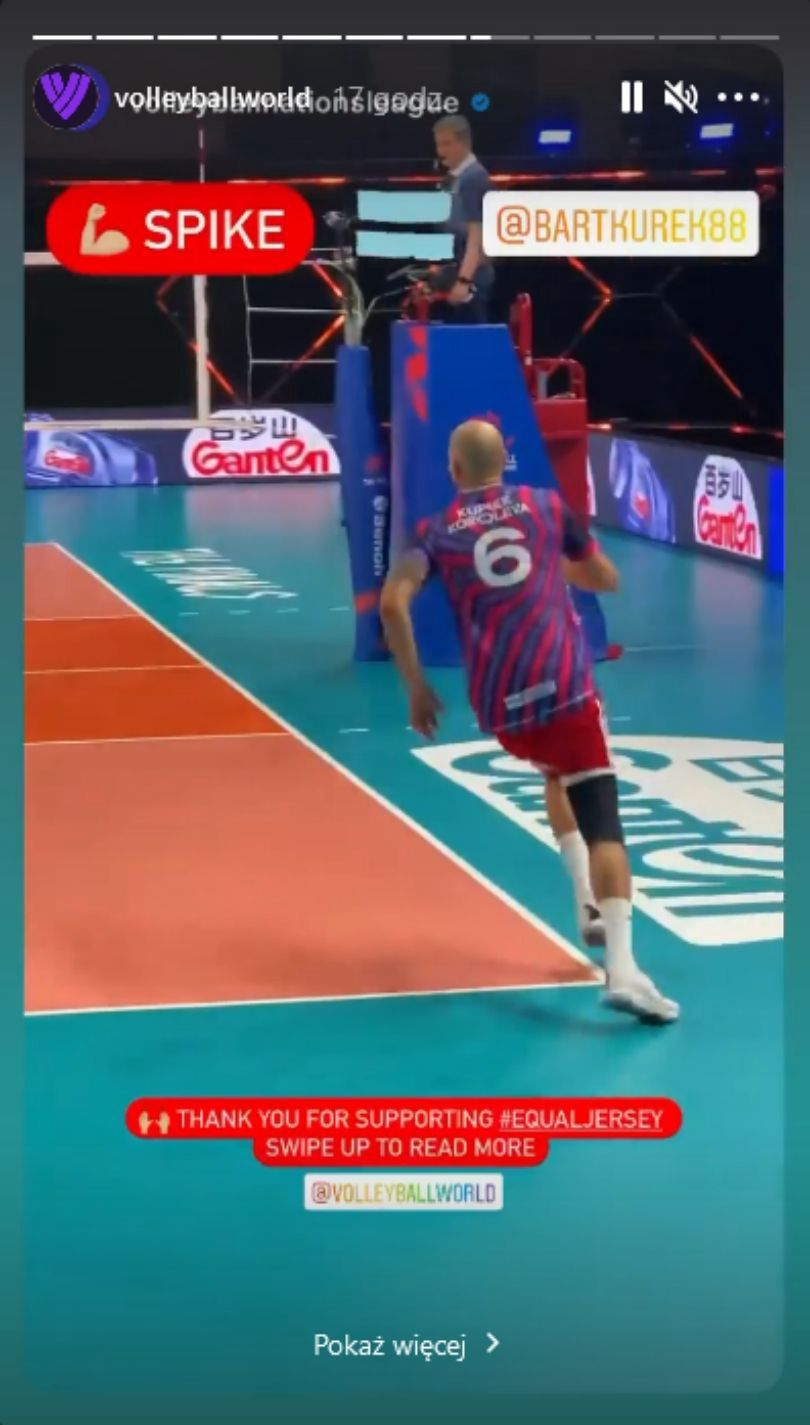 Liga Narodów. Bartosz Kurek wystąpił w wyjątkowej koszulce