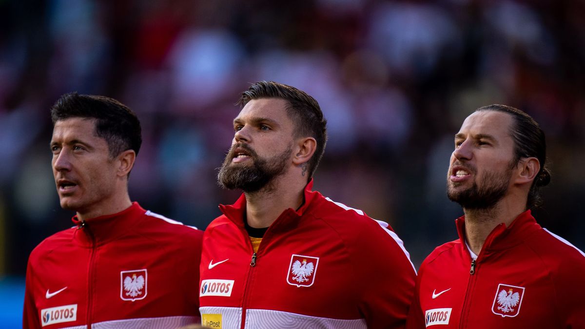 Getty Images / Sebastian Frej/MB Media / Na zdjęciu: Robert Lewandowski, Bartłomiej Drągowski i Grzegorz Krychowiak