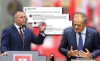 Wpis o oddaniu terytorium wywołał burzę. KPRP broni Nawrockiego