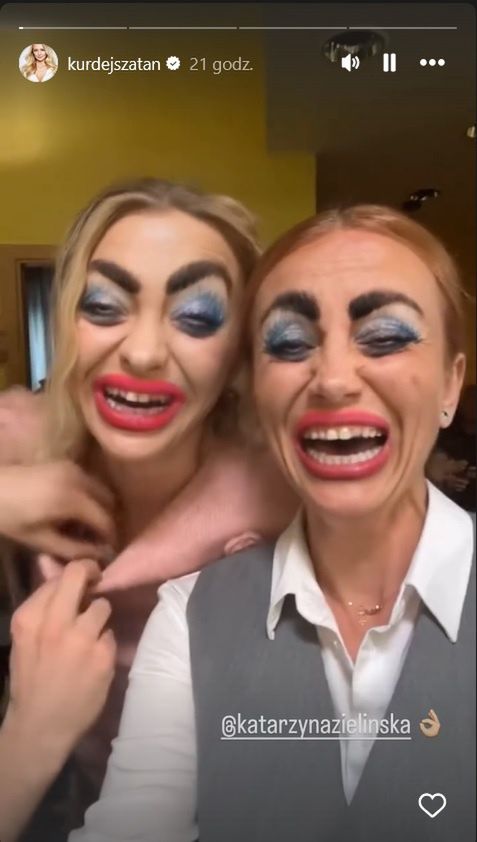 Katarzyna Zielińska i Barbara Kurdej-Szatan zaszalały z makeupem