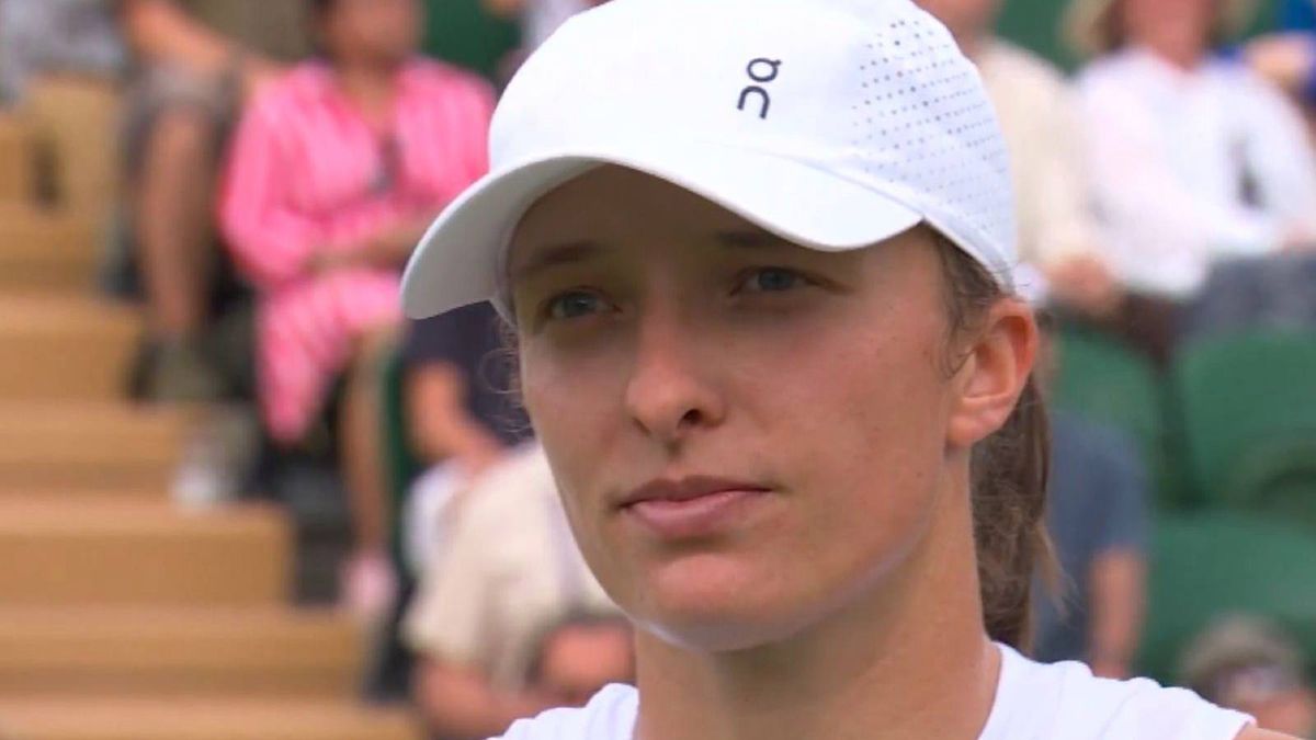 Twitter / WTA / Iga Świątek w rozmowie z reporterką Wimbledonu