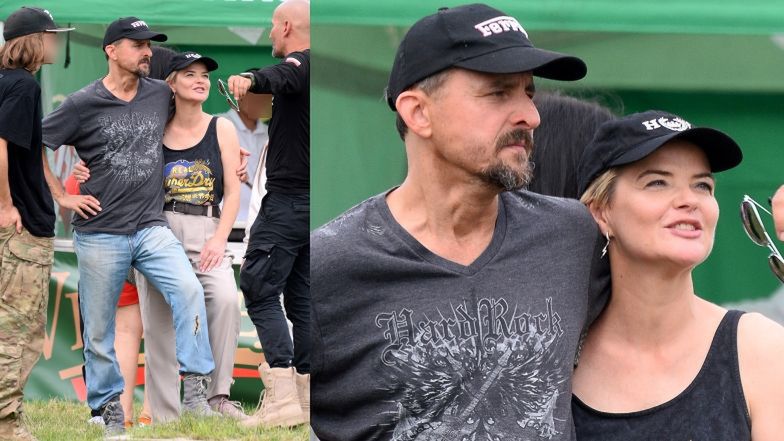 Monika Richardson z partnerem i pasierbem na gali VIP Cross