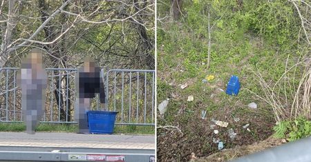 Wynieśli koszyk z Lidla i porzucili go w krzakach. Bulwersujące zachowanie nastolatków w Lublinie [ZDJĘCIA]
