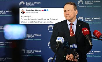 Sikorski zareagował na zdjęcie polityka PiS. "Podlizuje się Putinowi"