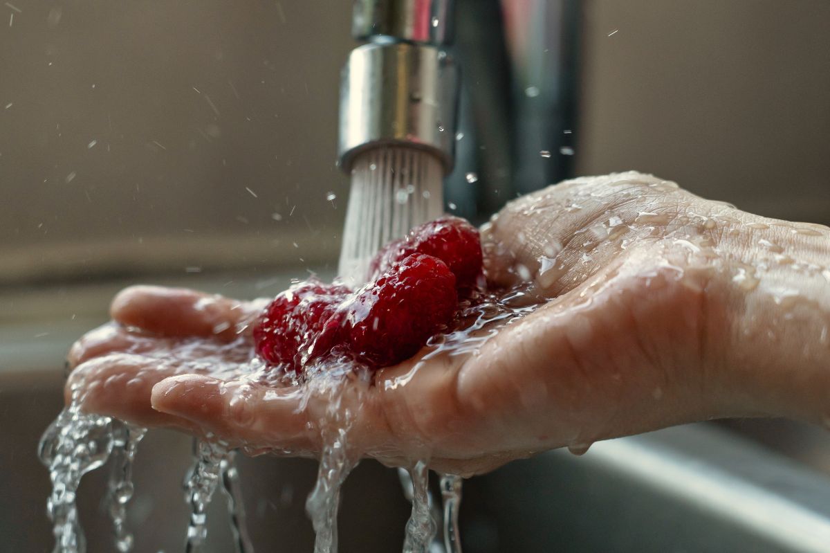 Washing fruit with just water is not enough.