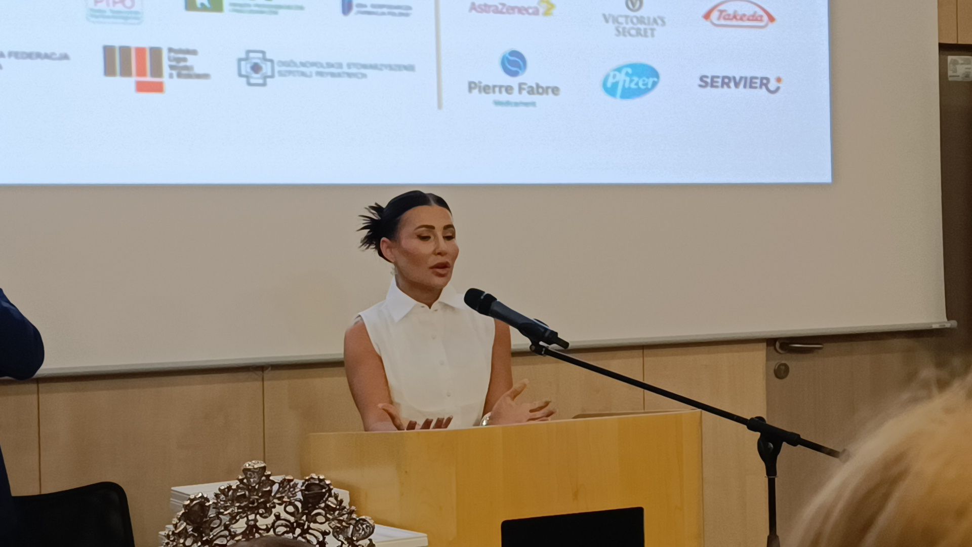 Monika Kołodyńska-Lewandowska podczas konferencji