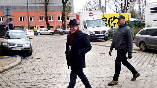 Steven Spielberg podczas kręcenia filmu we Wrocławiu
