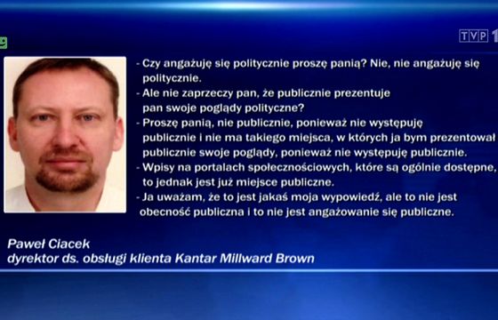 Za korzystny dla PO sondaż „Wiadomości” obwiniły dyrektora Kantar Millward Brown. „Jego poglądy bez wpływu na badania”