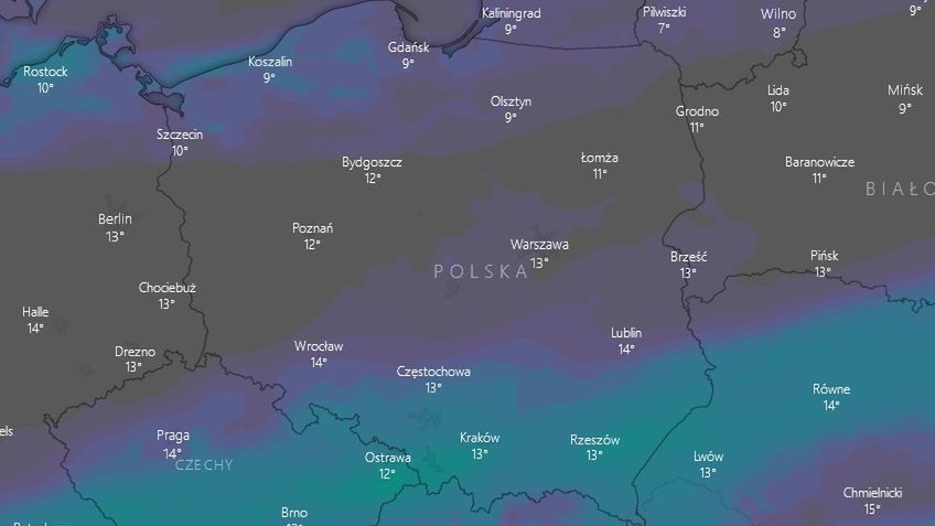 Opady deszczu nad Polską - prognoza na najbliższe 3 dni