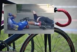 Makabryczny wypadek przed metą wyścigu kolarskiego