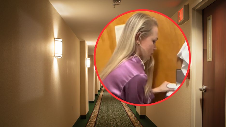 Tiktokerka pokazała sposób na zabezpieczenie drzwi od pokoju hotelowego