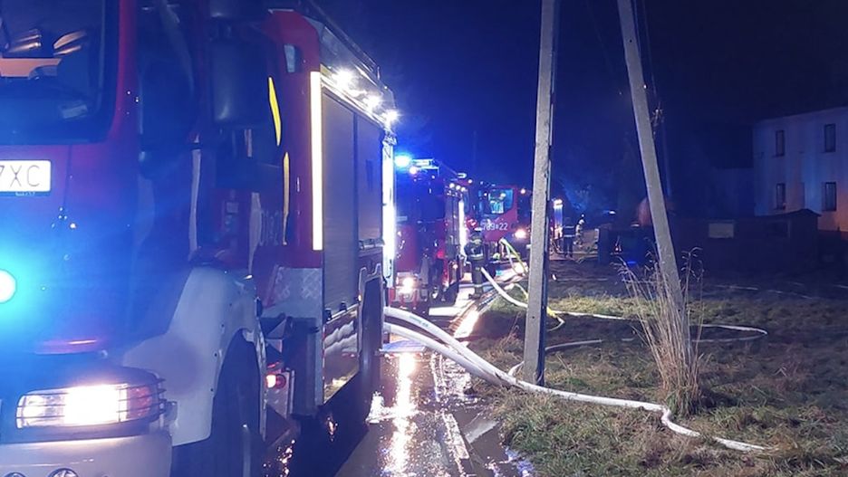 Pożar wybuchł w domku letniskowym w powiecie żywieckim