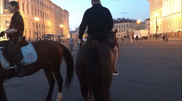 Przejażdżka koniem po Placu Pałacowym za sto złotych