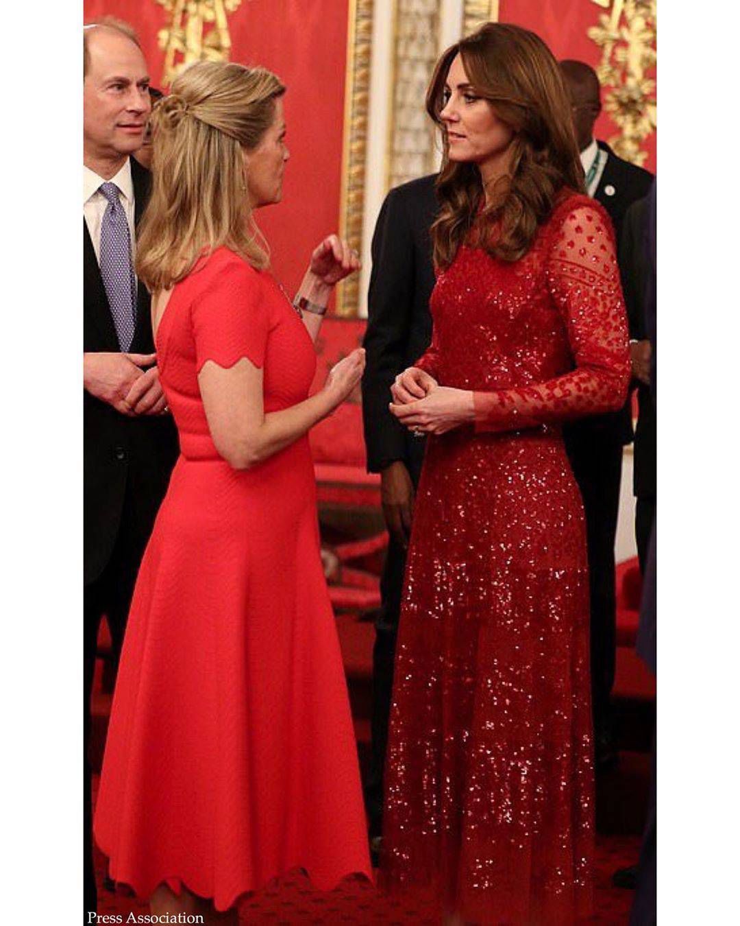 Księżna Kate i książę William na przyjęciu w pałacu