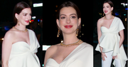 Anne Hathaway w ZAAWANSOWANEJ CIĄŻY promuje nowy serial (FOTO)