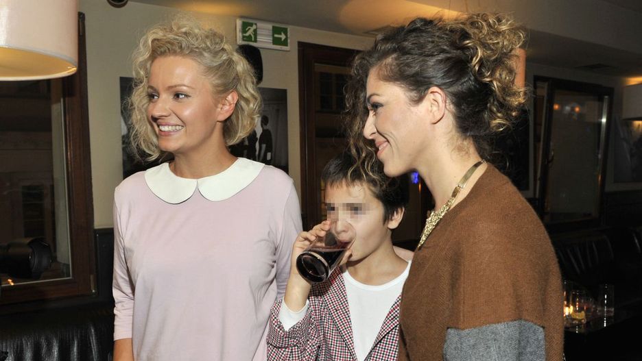 Dorota Szelągowska z synem i Natalia Kukulska