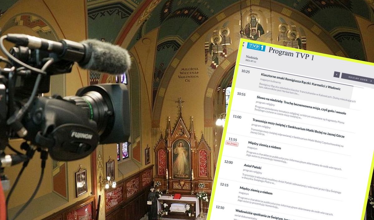Dużą popularnością w ramówce TVP cieszy się "Transmisja mszy świętej z Sanktuarium Bożego Miłosierdzia w Krakowie-Łagiewnikach"