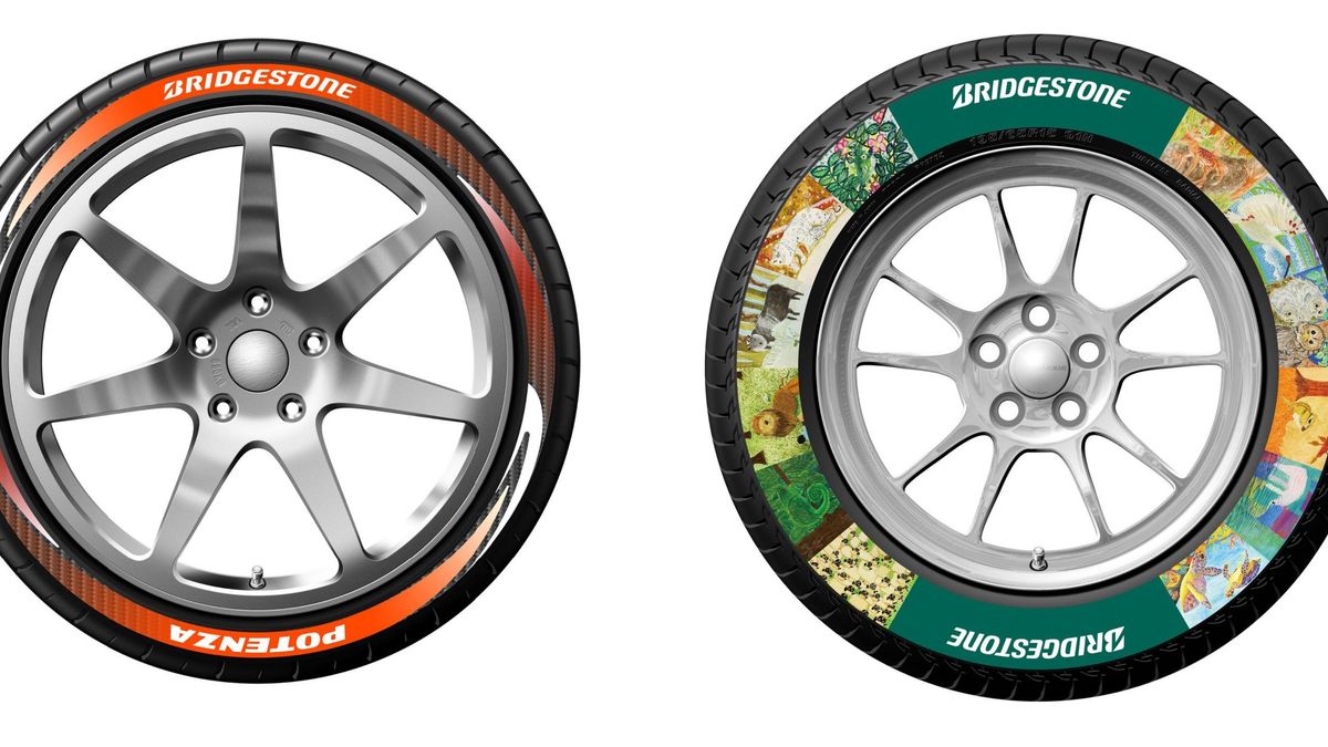 Kolorowe opony Bridgestone