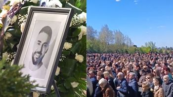 Tłumy ludzi na pogrzebie Łukasza Litewki. Tak wyglądała jego ostatnia droga (WIDEO)