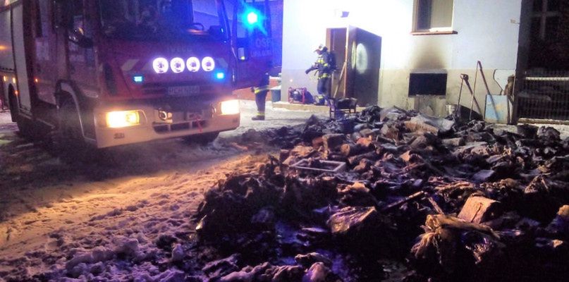 Pożar piwnicy w Lipiej Górze