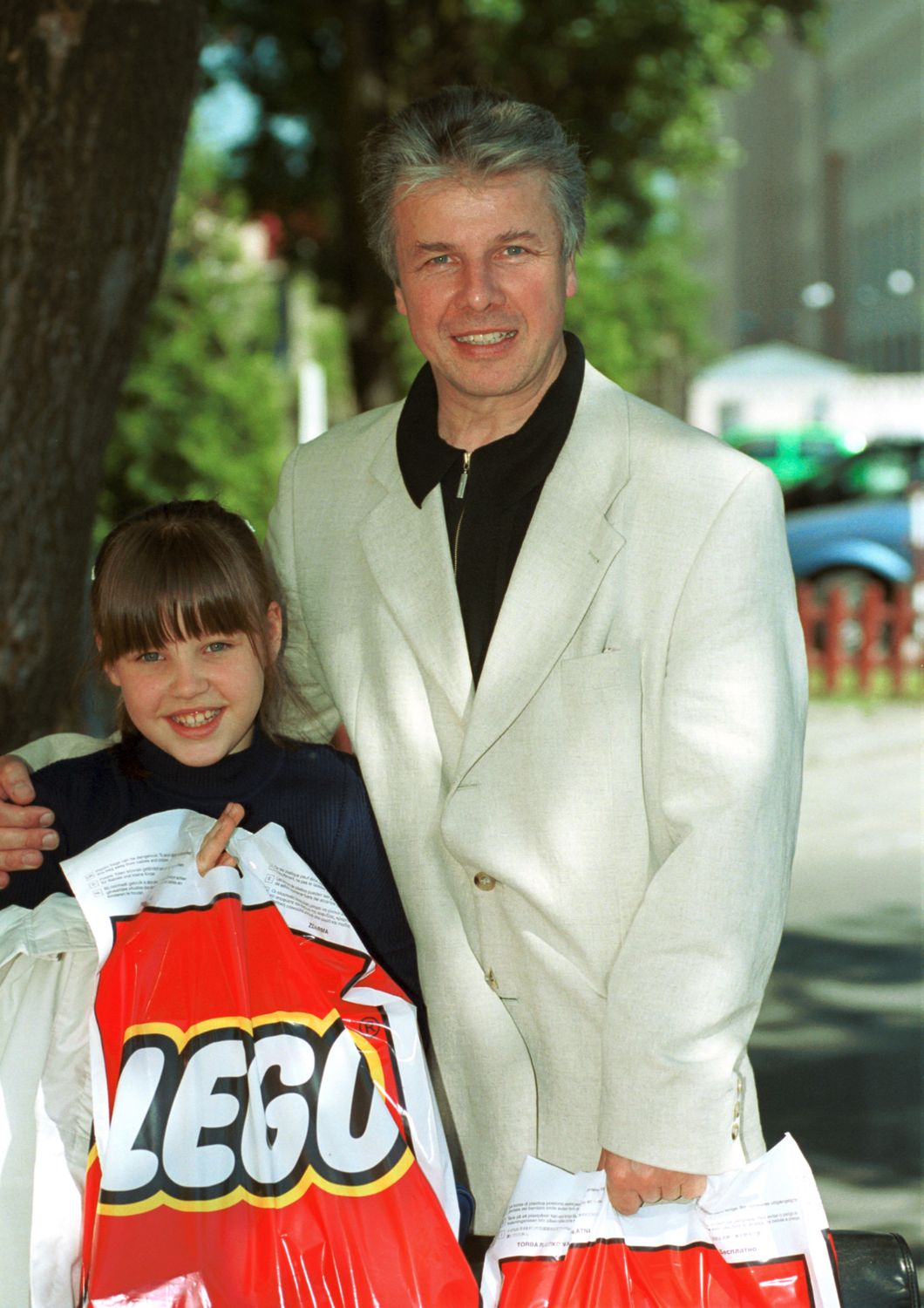 Emilian Kamiński z córką Natalią