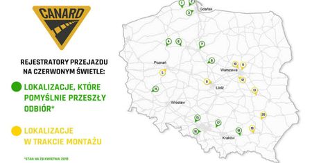 Kontrola przejazdu na czerwonym świetle działa już w 13 miastach Polski
