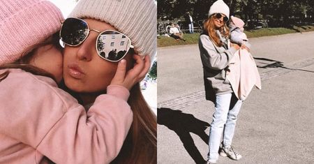 Jesienna Anna Lewandowska w czapce spaceruje z córkami po Monachium (ZDJĘCIA)
